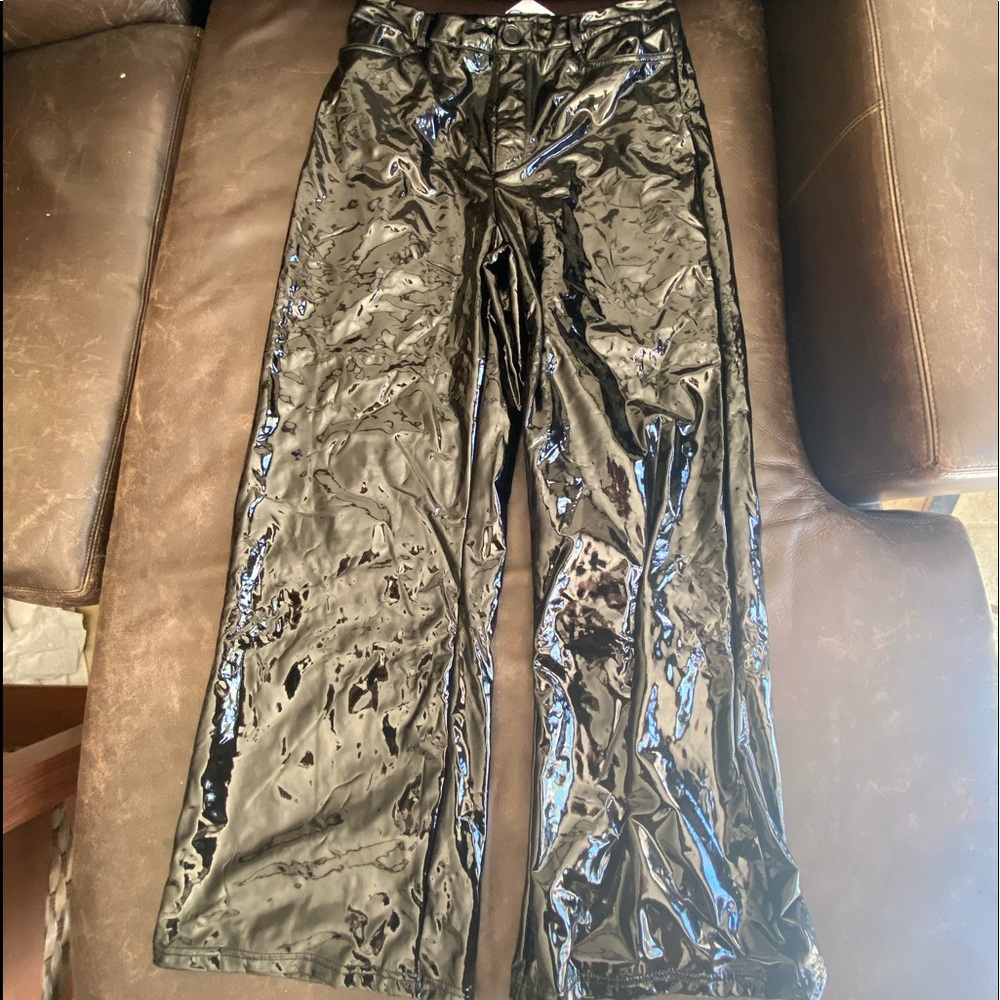 Cider-Black Patent Leather Trousers